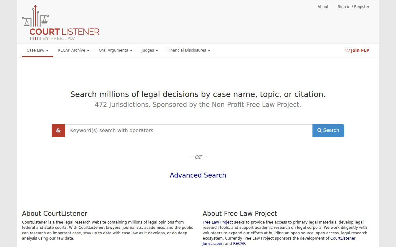 Reynolds County case search reference image for federal docket interface